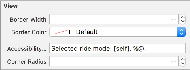 Setting the accessibility format